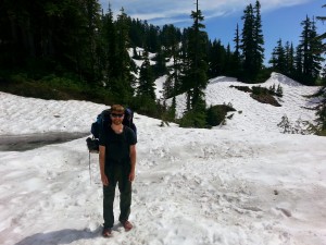 Me in the midst of the snow fields